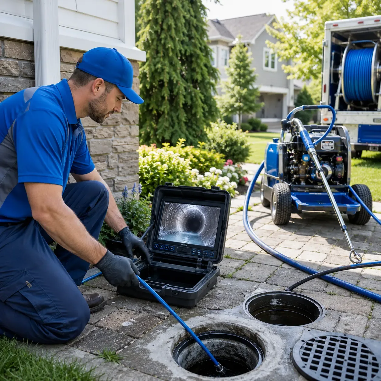 Outdoor drain cleaning professionals serving Hall, NY
